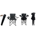 Cadeira Portátil Dobrável com Porta-Copo para Camping e Pesca