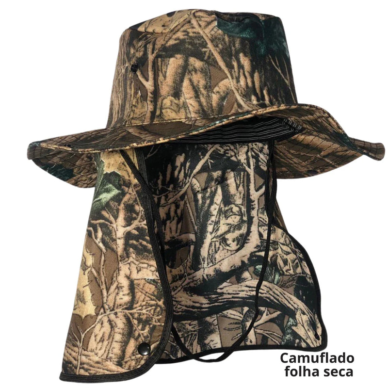 Chapéu Pescador Australiano com Proteção para Nuca e Pescoço