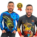 Kit com 2 Camisas de Pesca Dryfit Tucunaré
