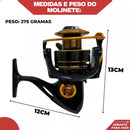 Kit de Pesca Vara Fibra de Vidro Maciça + Molinete e Drag