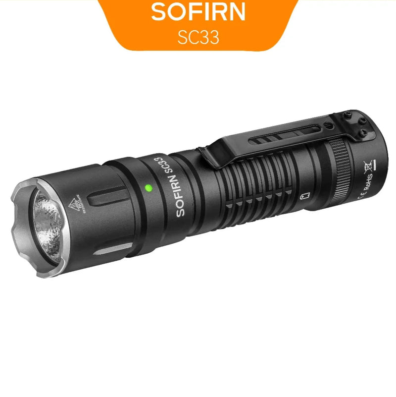 Lanterna Sofirn SC33 LED Potente Recarregável com Interruptor e Cauda