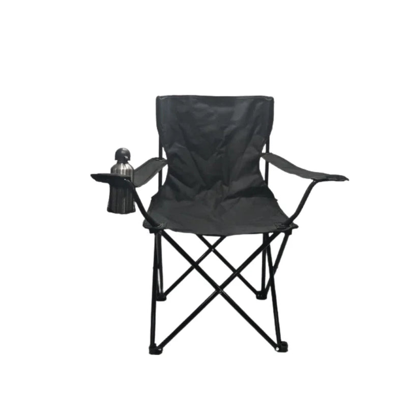 Cadeira Portátil Dobrável com Porta-Copo para Camping e Pesca