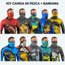 Kit Camisa de Pesca Dryfit + Bandana com Proteção UV50+