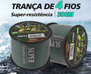 Linha de Pesca Trançada Multifilamento 4 Fios