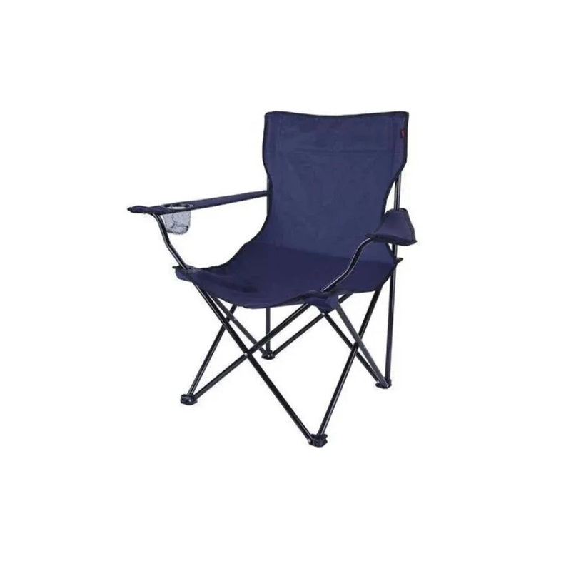Cadeira Portátil Dobrável com Porta-Copo para Camping e Pesca